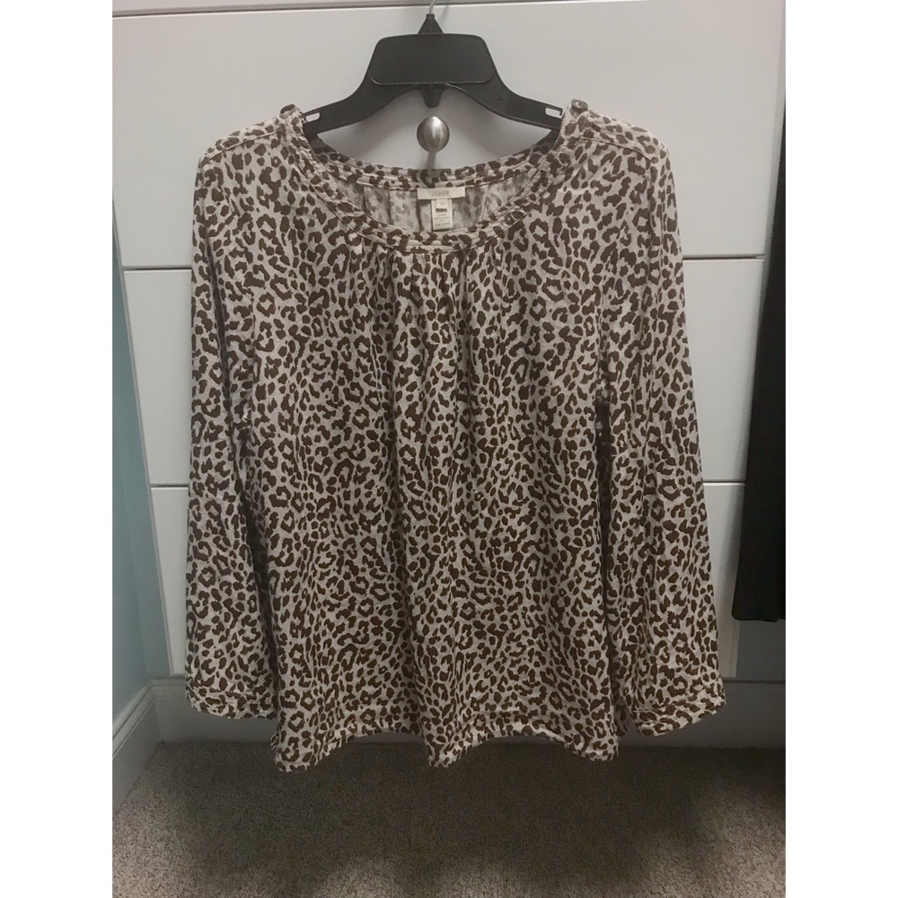 J.CREW Cheetah Print “Tessa” Blouse. Size 12
